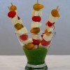 Caprese Salad Kebabs with Spinach-Basil Pesto Caprese Salad Kebabs with Spinach-Basil Pesto