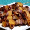Chicken, Nectarine and Red Onion Kebabs