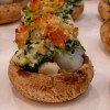 Shrimp Rockefeller Stuffed Mushrooms with Parmesan Crumbs