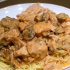 Super Saucy Chicken over Angel Hair Pasta