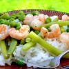 Shrimp over Coconut Rice