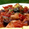 Quick Chicken Marengo Served Over Cheesy Lemon-Pepper Polenta