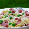 Baby Bowties with Peas & Ham