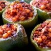 Beef-Quinoa Stuffed Peppers ~ Mediterranean Style