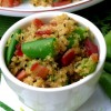 Bacon-Quinoa-Snap Pea Salad with Honey-Lime Dressing